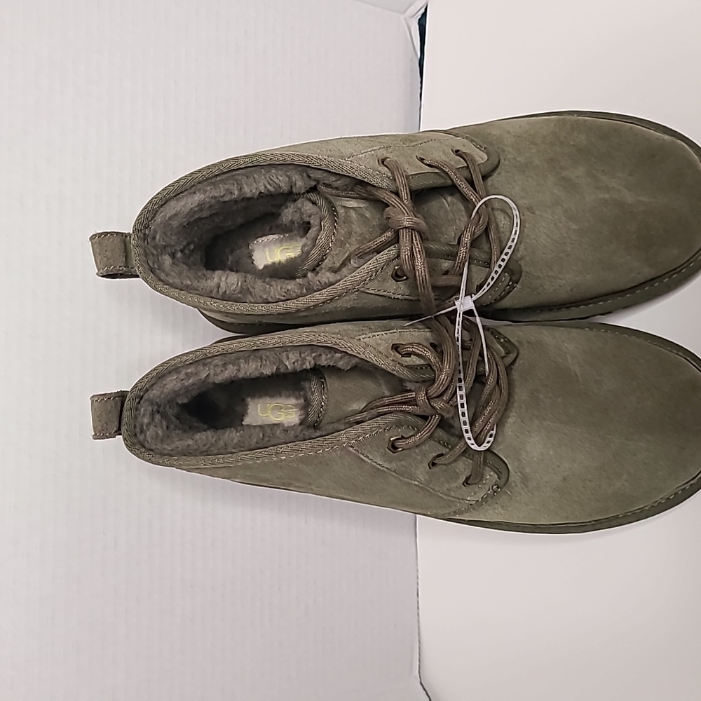 UGG WOMEN NEUMEL BURNT OLIVE SHEARLING SUEDE SHOE US 11 / EU 42 / UK 9